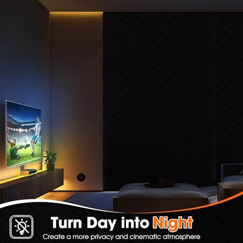 LIVECOOL Heat Control Window Film Window Tint Sun Blocking Blackout and UV Protection,one-Way Privacy Mirror Reflective Film (24 x 48 Inch, Brick Blackout) - Image 2