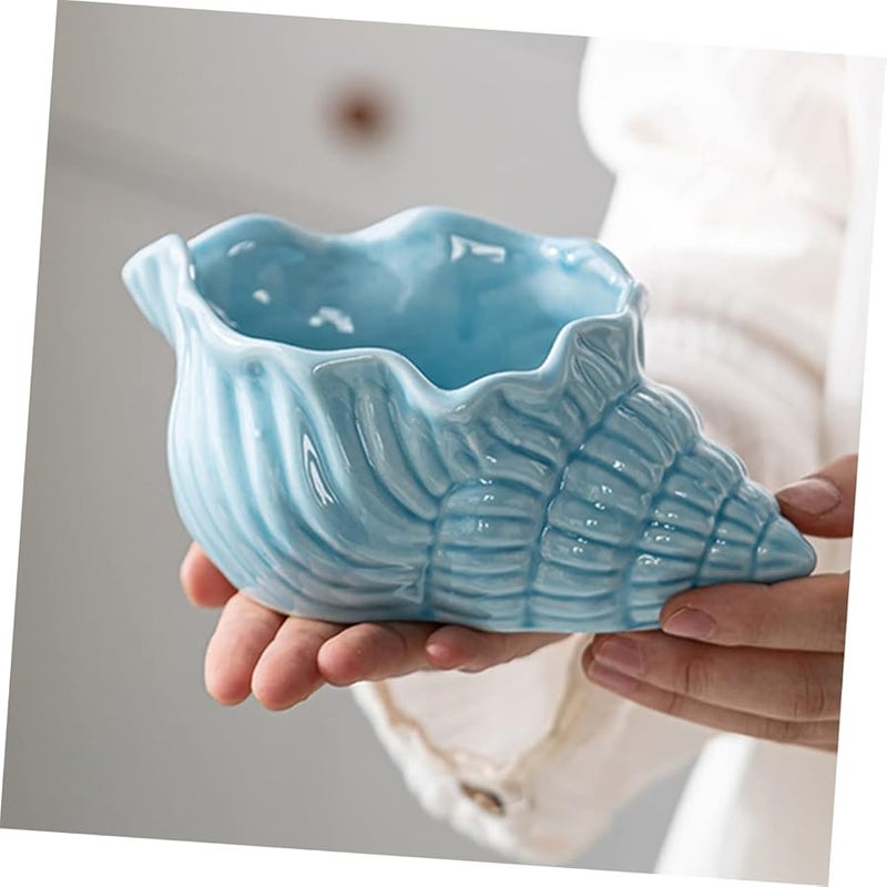 Ceramic Conch Ashtray with Large Opening Artistic Desktop Decor for Living Room - Image 3