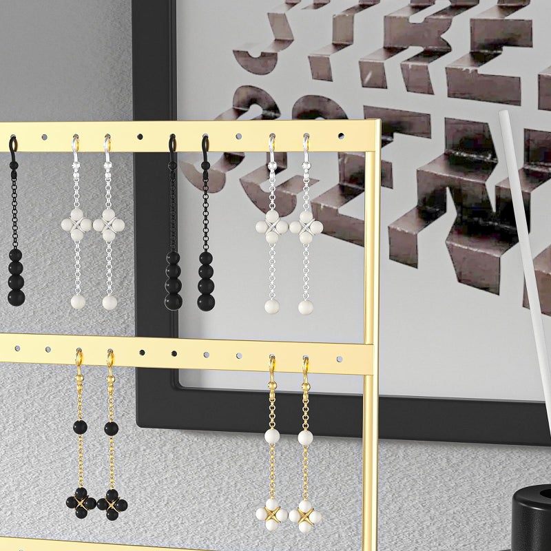 Julysky Earring Holder Organizer,Earring Holder Stand for Hanging Earrings,Earring Display Standï¼ŒEarring Organizer Standï¼ŒEarring Tree (Golden, 3 Layers) - Image 3