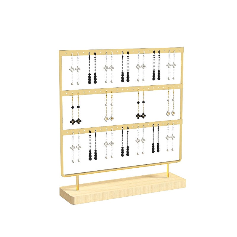 Julysky Earring Holder Organizer,Earring Holder Stand for Hanging Earrings,Earring Display Standï¼ŒEarring Organizer Standï¼ŒEarring Tree (Golden, 3 Layers) - Image 1
