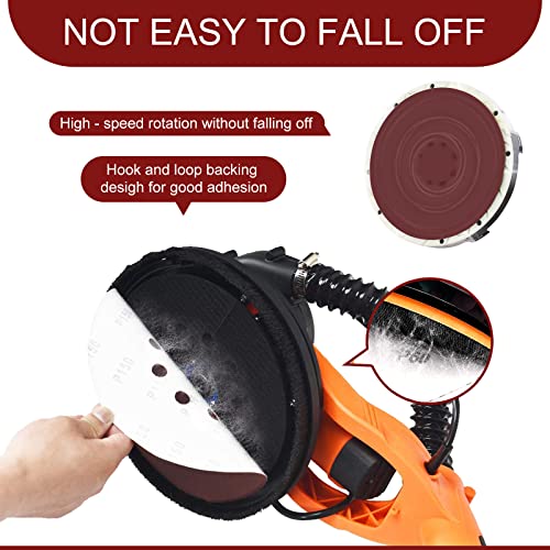 Awutzut 9 inch Sanding Discs 80 Grit 8 Holes Hook and Loop Sandpaper for Drywall Sander 10Pack - Image 4