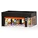 MOCBURIKU 164 Scale Diecast Display Case for Hot Wheel Storage with LED Lights Stackable Electric Garage with Voice Control 3 Replaceable 3D Scenes Parking Lot Diorama for Model Cars Brown - Image 3