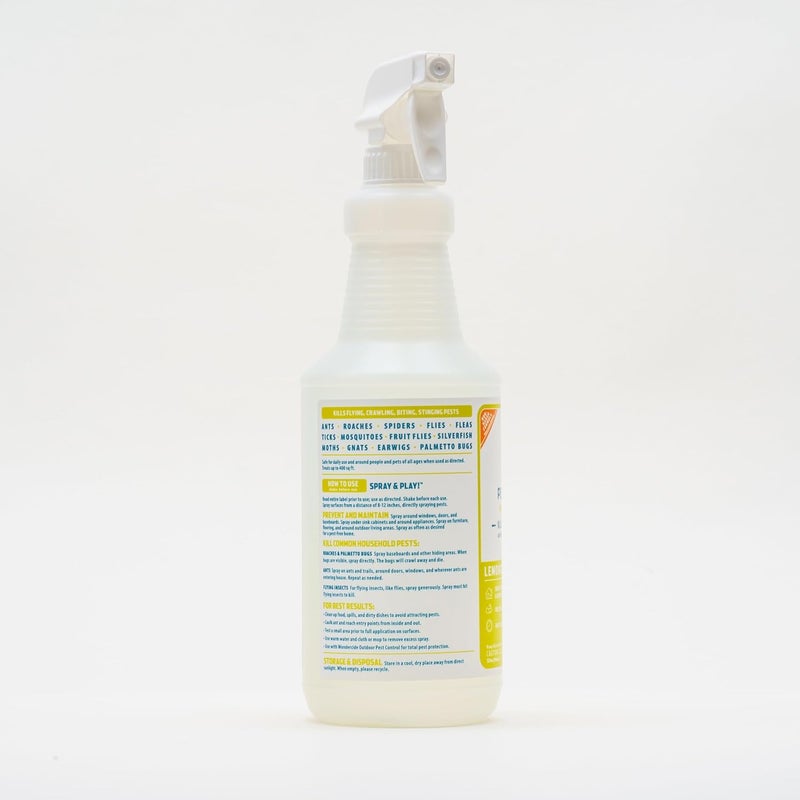 Wondercide - Indoor Pest Control Spray for Home and Kitchen - Ant, Roach, Spider, Fly, Flea, Bug Killer and Insect Repellent - with Natural Essential Oils - Pet and Family Safe — Lemongrass 16 oz - Image 2