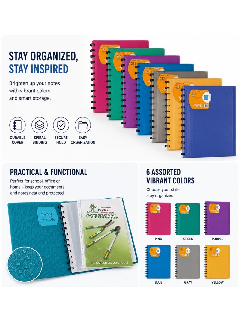 Foldermate A4 Size Display Book With Removable Plastic Sleeves Assorted Colours - Image 2