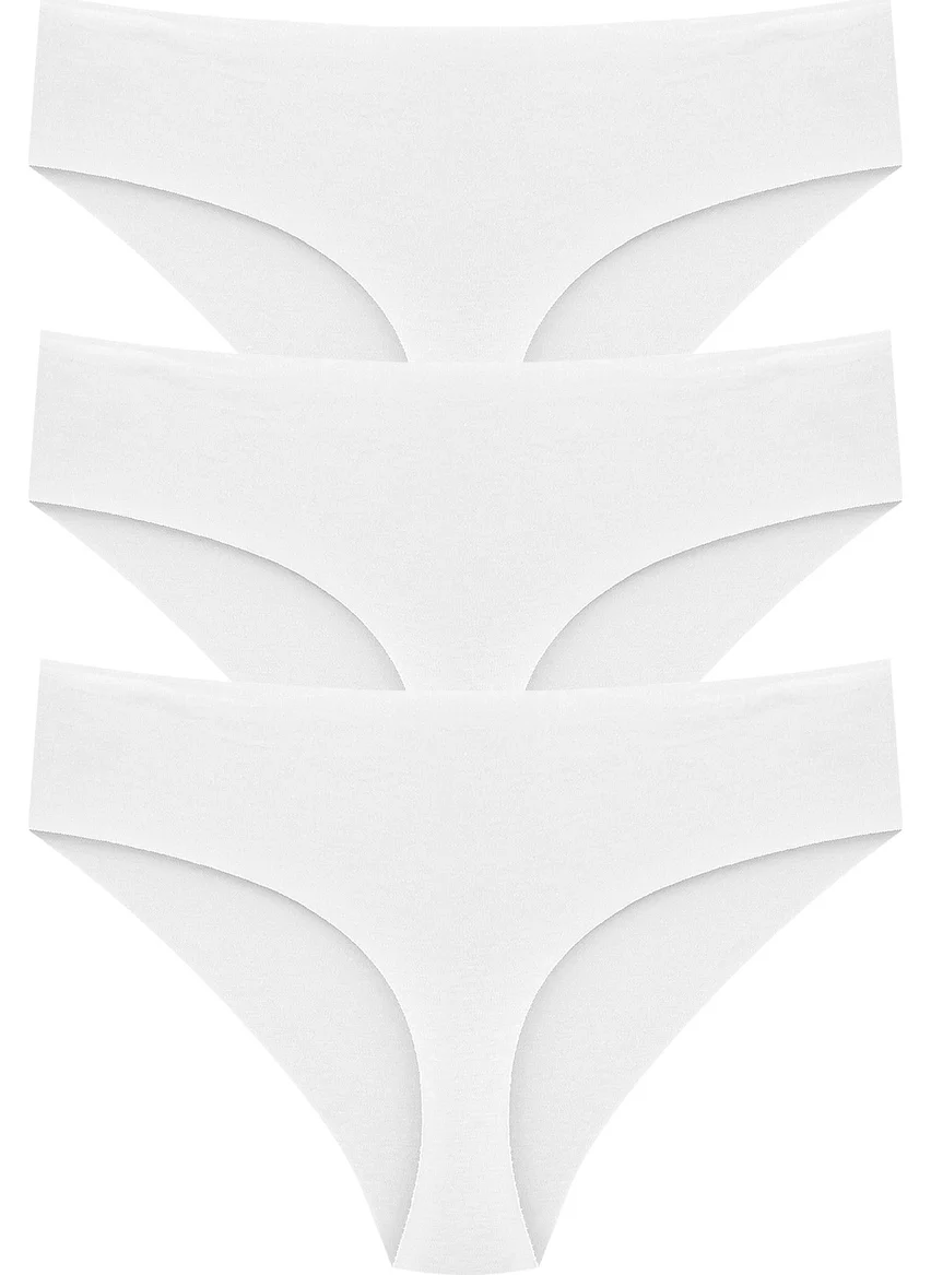 Papatya Daisy 100% Cotton Laser Cut High Waist Briefs 3-Pack