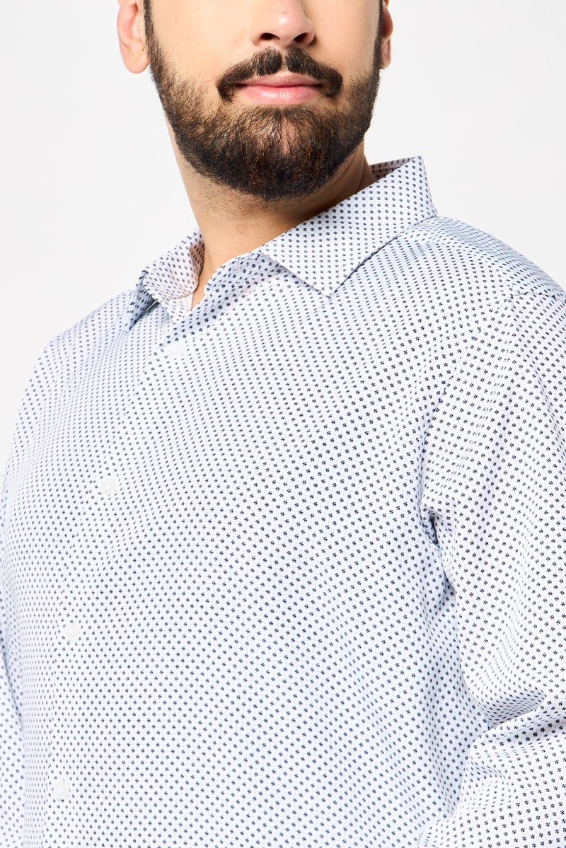 Scotch & Soda Men Modern Fit Allover Print Long Sleeve Dress Shirt, Multicolor - Image 3