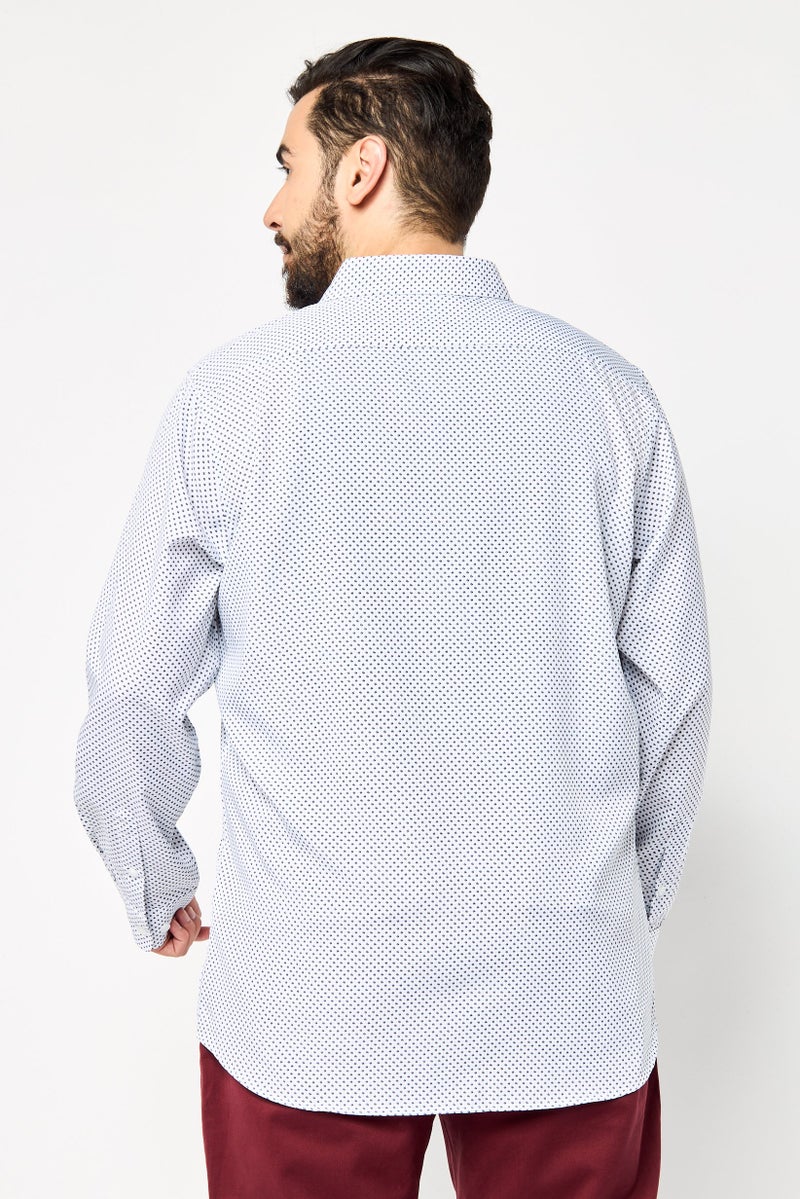 Scotch & Soda Men Modern Fit Allover Print Long Sleeve Dress Shirt, Multicolor - Image 4