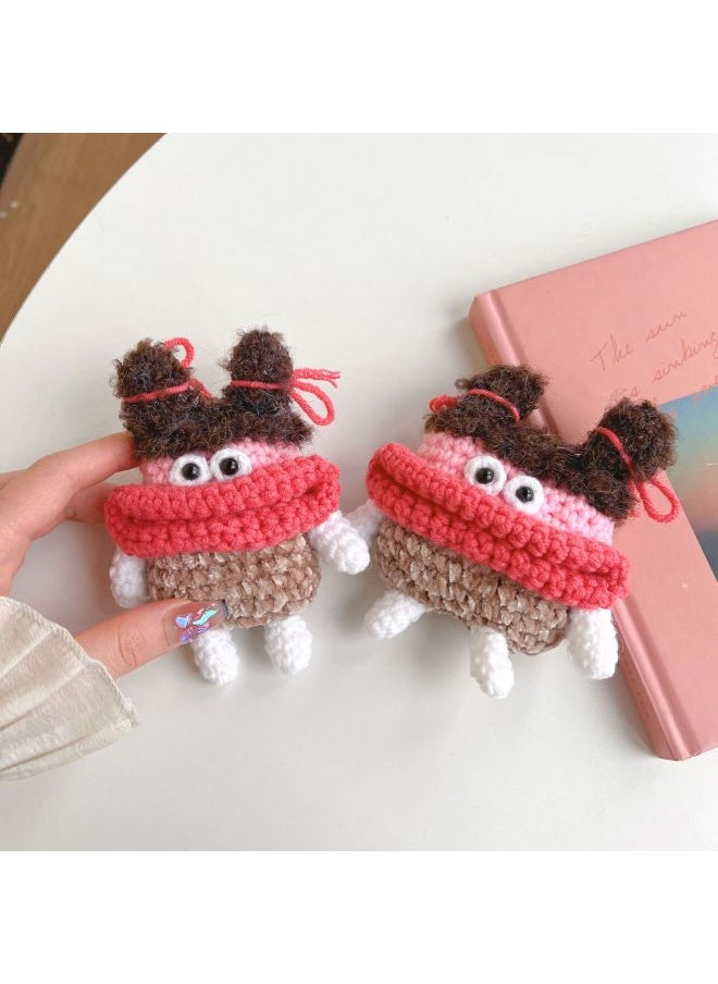 Generic - Airpods 4 Headphone Protective Case Cartoon Plush Doll For Apple1/2/3 Gen Pro Wireless Bluetooth Soft-Color:Plush Soft Shell-Pink Big Mouth-Model:Airpods (third Generation) Protective Case - Image 1