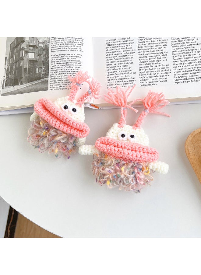 Generic - Airpods 4 Headphone Protective Case Cartoon Plush Doll For Apple1/2/3 Gen Pro Wireless Bluetooth Soft-Color:Plush Soft Shell-Pink Big Mouth-Model:Airpods (third Generation) Protective Case - Image 1
