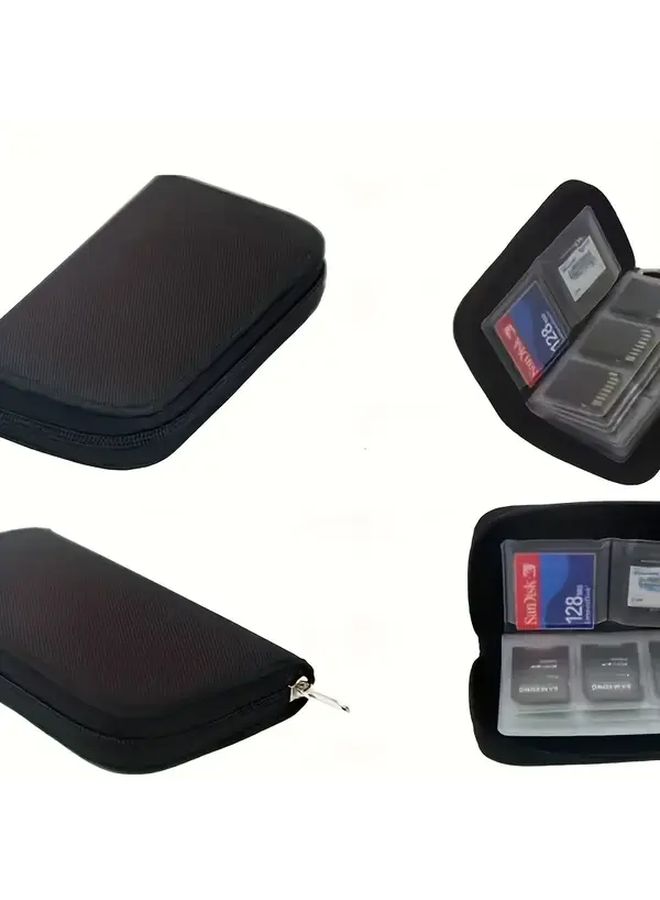 Red Portable PVC Camera Card Storage Bag with 18 SD and 4 CF Card Slots - Image 5