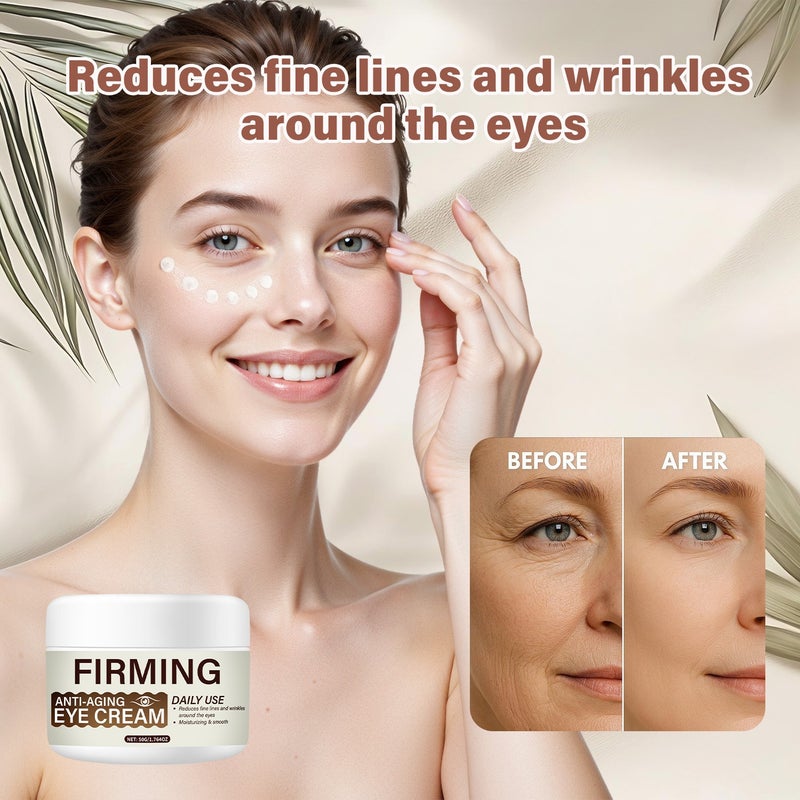 Danliss Daily Firming and Anti-Aging Eye Cream 50g - Large Capacity - Reduces Fine Lines and Wrinkles Around the Eyes, Moisturizes and Smooths the Skin - Image 2