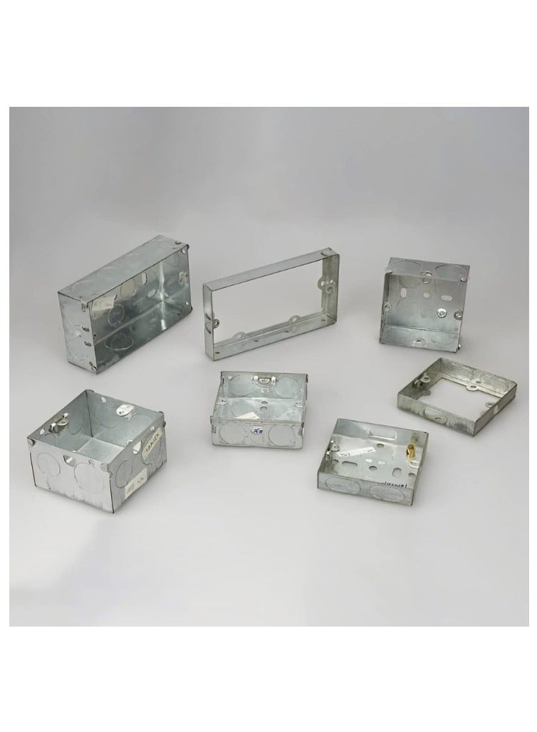 KNP KNP Electrical Metal Back Box 150x150x75 mm in a Pack of 2 Provides a Sturdy Enclosure for Electrical Switches Outlets and other Devices in Residential Commercial and Industrial Applications. - Image 2