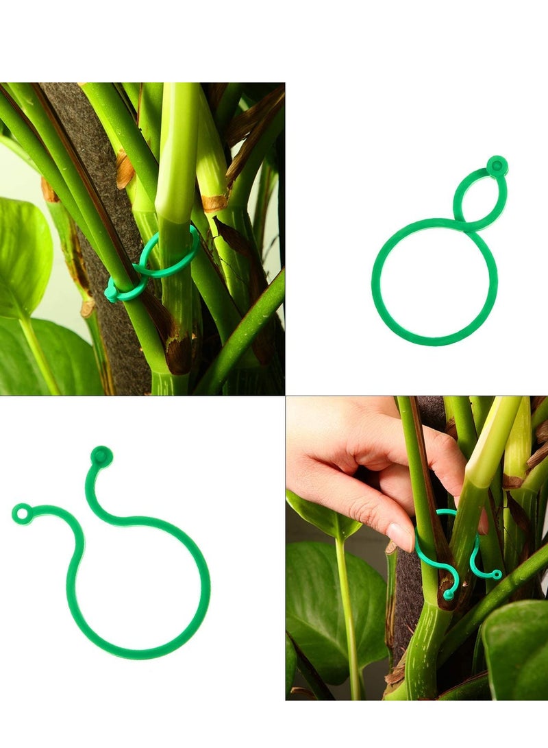 Barakah Flower Locks Plant Support Clips, 100PCS Garden Tomato Clips Vegetables Vine for Securing Climbing Plants, Green - Image 5