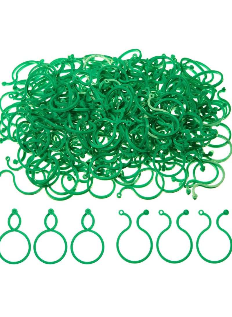 Barakah Flower Locks Plant Support Clips, 100PCS Garden Tomato Clips Vegetables Vine for Securing Climbing Plants, Green - Image 1