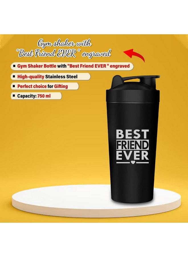 SAVRI SAVRI Unisex Gifts for Friends - Ceramic Mug & Gym Shaker Set - 'Best Friend' and 'Best Friend Ever' Engraving - Best Friendship Day Gifts for Friends, BFF, Besties, and Dost  - Image 3
