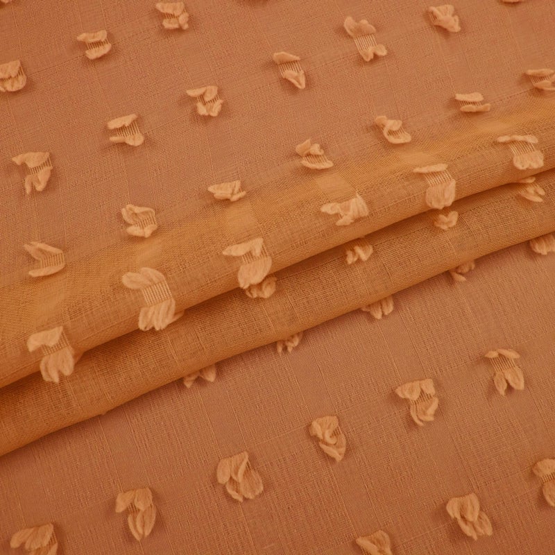 Koufall Burnt Orange Back Rod Pocket POM POM STRETAINS 8 FT 52X96 طول - Image 4