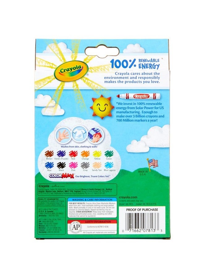 Crayola Ultra Clean Fine Line Markers (12ct), Washable Markers for Kids, Arts & Crafts, Coloring Book Markers, Toddler Gifts - Image 3