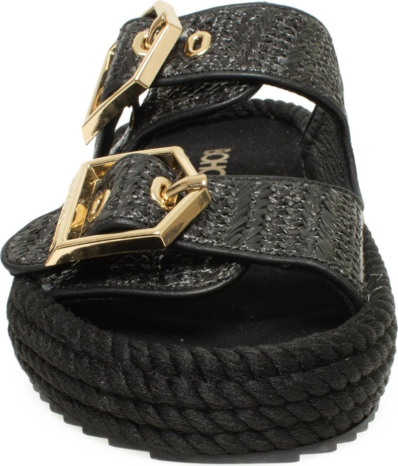 BOHONOMAD Sydney-Z Straw Black Women's Slippers - Image 3