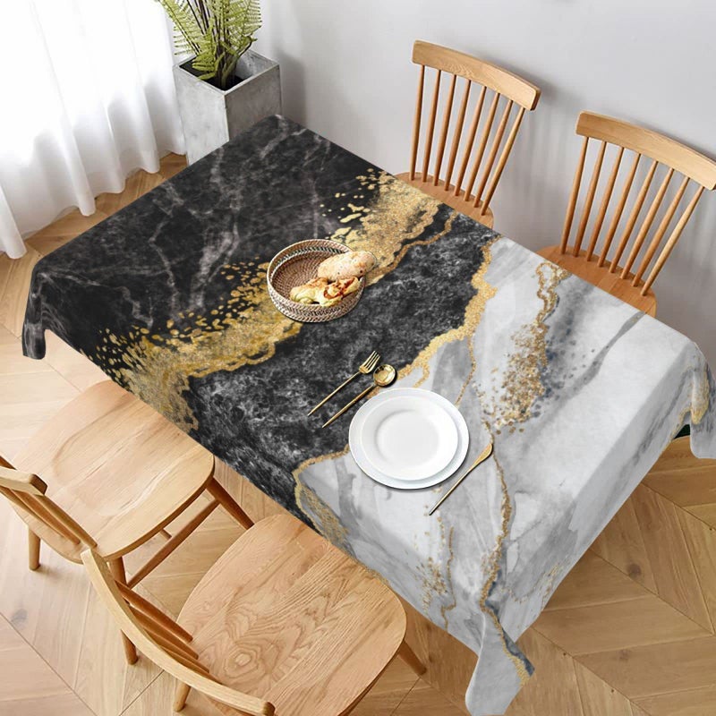 Worltoldb Marble Print Tablecloths Polyester Table Cloth for Kitchen Dinning Table Modern Washable Table Cover for Parties Wedding Picnic - Image 1