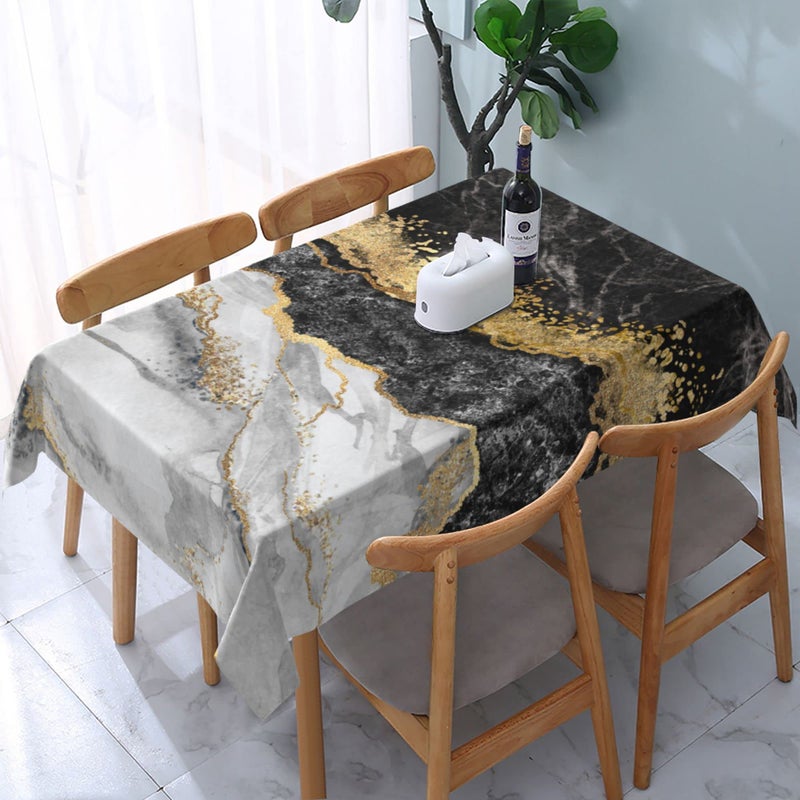 Worltoldb Marble Print Tablecloths Polyester Table Cloth for Kitchen Dinning Table Modern Washable Table Cover for Parties Wedding Picnic - Image 5