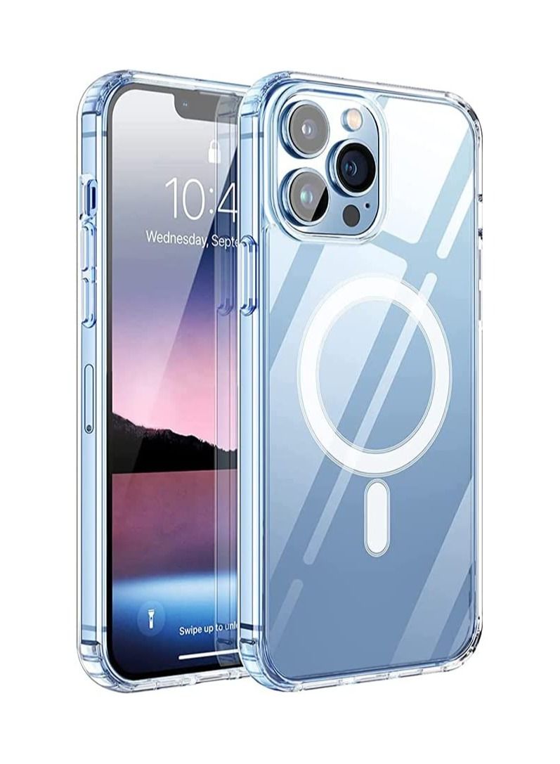 iPhone 14 Pro Case, Clear Magnetic Case with Built-in Magnets, Crystal Clear - Image 1
