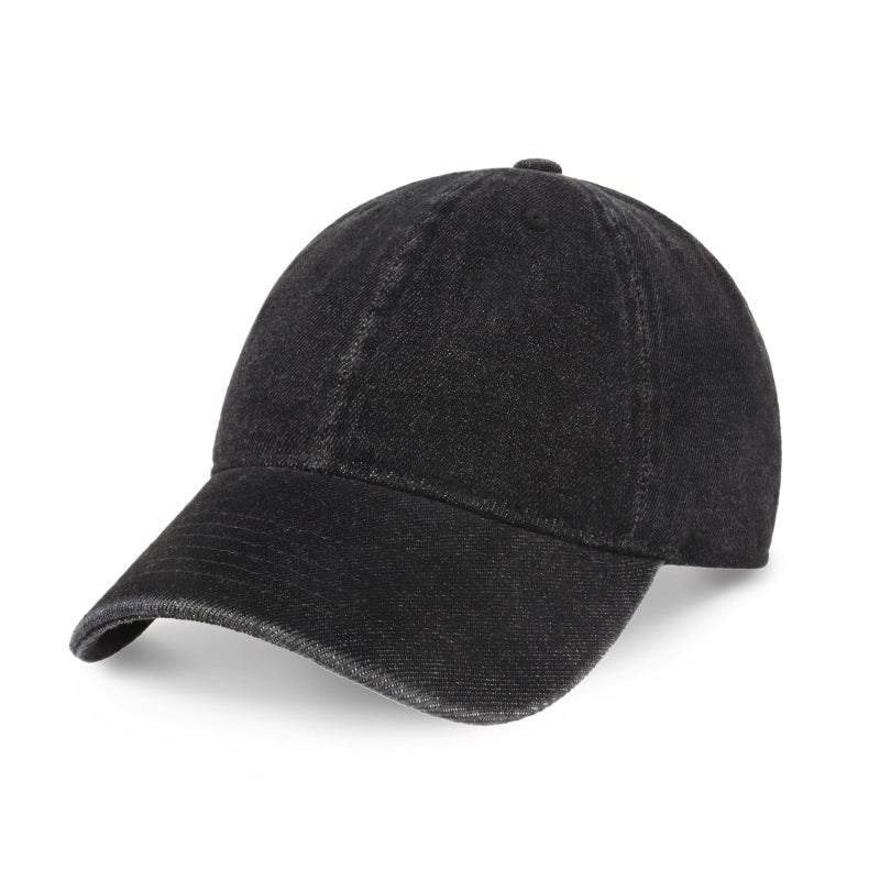 CHOK.LIDS Everyday Premium Dad Hat Unisex Cotton Baseball Cap for Men and Women Adjustable Lightweight Polo Style Curved Brim (Black Denim) - Image 1