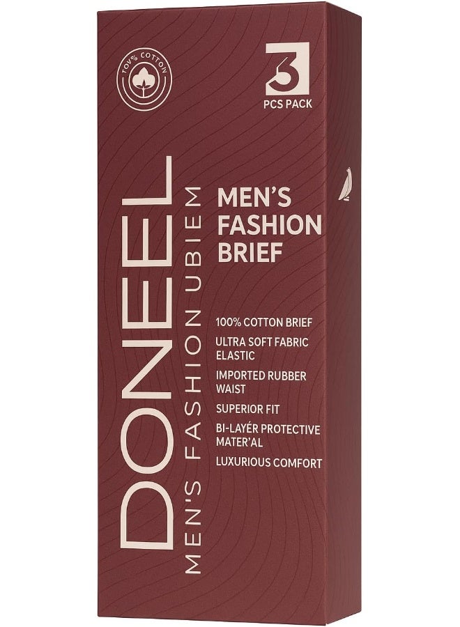 Doneel شورتات فاخرة للرجال من DONEEL، 100% قطن، عبوة 3 قطع - Image 3