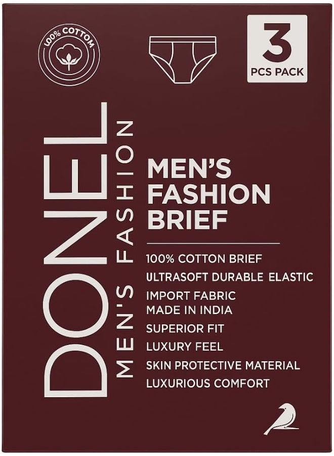Doneel شورتات فاخرة للرجال من DONEEL، 100% قطن، عبوة 3 قطع - Image 2