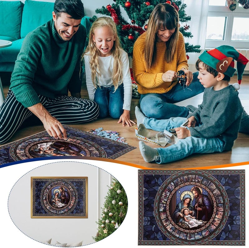 klarako Advent Calendar Puzzle 2023, Jigsaw Puzzle Advent Calendar 2023-1008 Pieces Jigsaw Puzzle for Adult Kids,24 Days Countdown Calendar,The Birth of Jesus,Family Game Puzzle - Image 2