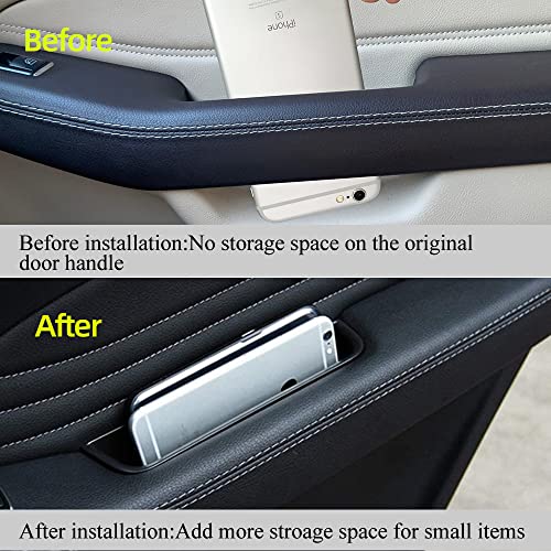 Vesul 4pcs Door Organizer Storage Tray Compatible with Mercedes-Benz ML-Class GL-Class 2012-2019 / GLE-Class GLS-Class 2017-2019 Grab Handle Tray Armrest Storage Box Phone Container ABS Tray Insert - Image 2