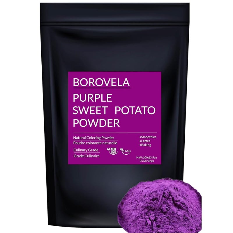 Purple Sweet Potato Powder Natural Purple Food Colouring Mix into Dessert Baking Smoothies 100% Natural Ingredient 100g - Image 1