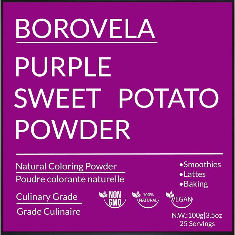 Purple Sweet Potato Powder Natural Purple Food Colouring Mix into Dessert Baking Smoothies 100% Natural Ingredient 100g - Image 2