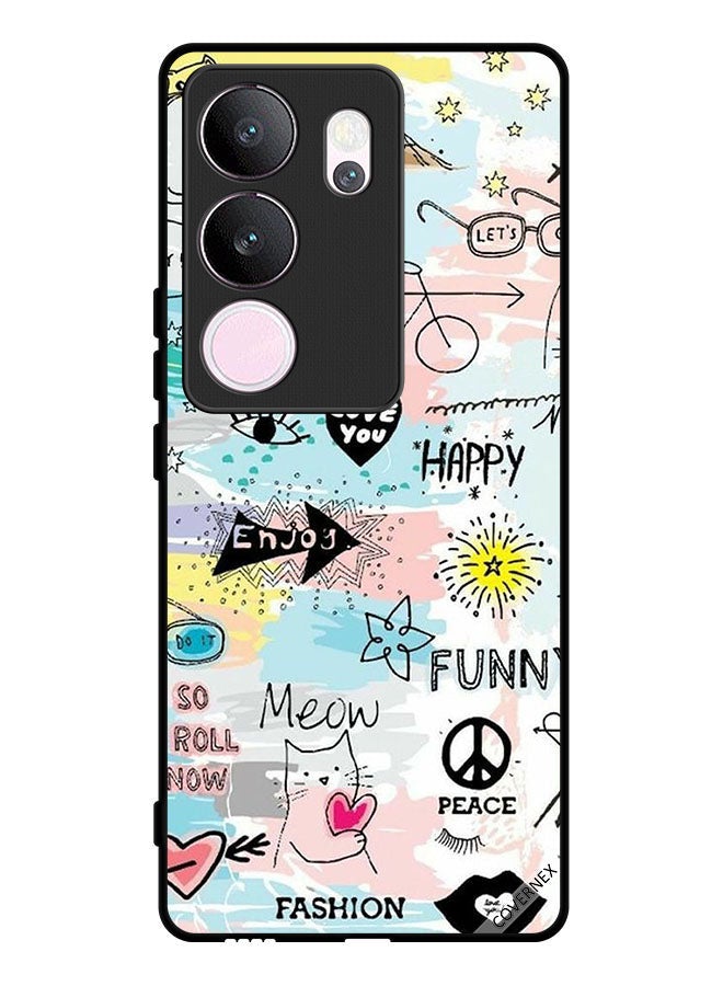 Covernex Protective Case Cover For vivo V29 Pro Doodle Meow Enjoy - Image 1