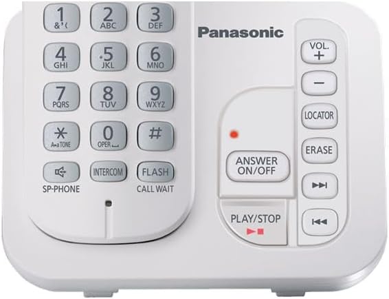Panasonic 2 Handset Cordless Phone with Digital Answering System and Caller ID Expandable Up to 6 Handsets White  Two Handsets with Call Block DECT 60 Model KXTG7122SK - Image 5