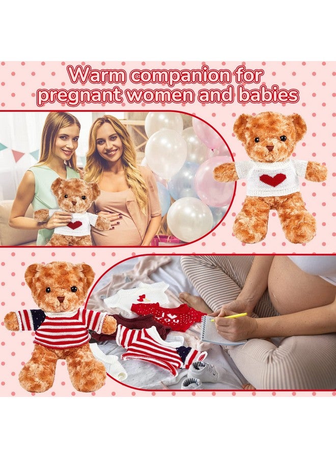 Junkin Junkin 5 Pcs Bear Doll Clothes Cute Stuffed Animal Clothing Accessories Cotton Plush Toy Clothes Bear Sweater Outfit Fit Most 14 - 18 Inch Bears Animal Plush Dolls Valentine Gifts  - Image 5