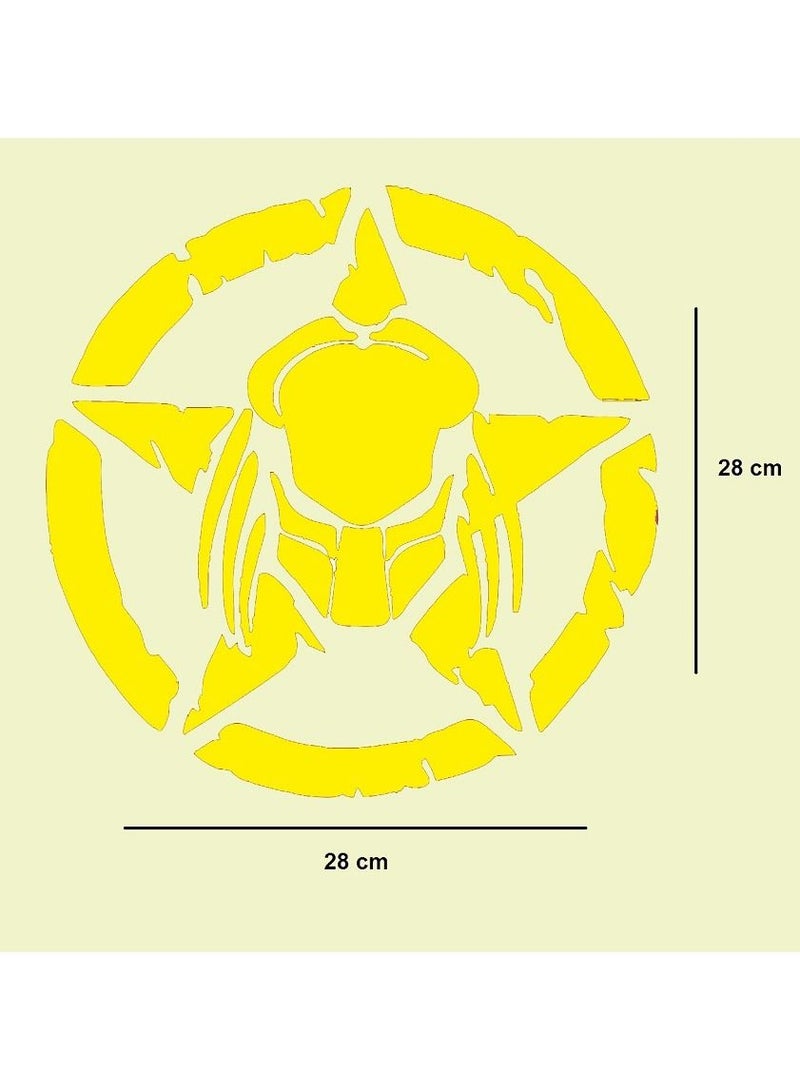 Generic Space Predator Star Sticker - Yellow 