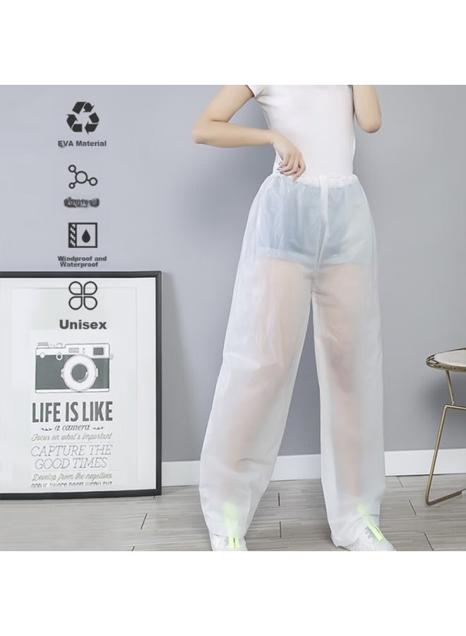 BWNK Bowonic Rain Pants For Adults, Half-body, Non-disposable, Thickened, Wear-resistant, Outdoor Cycling, Hiking, Waterproof Trousers, Transparent, One Size Fits All - Image 2