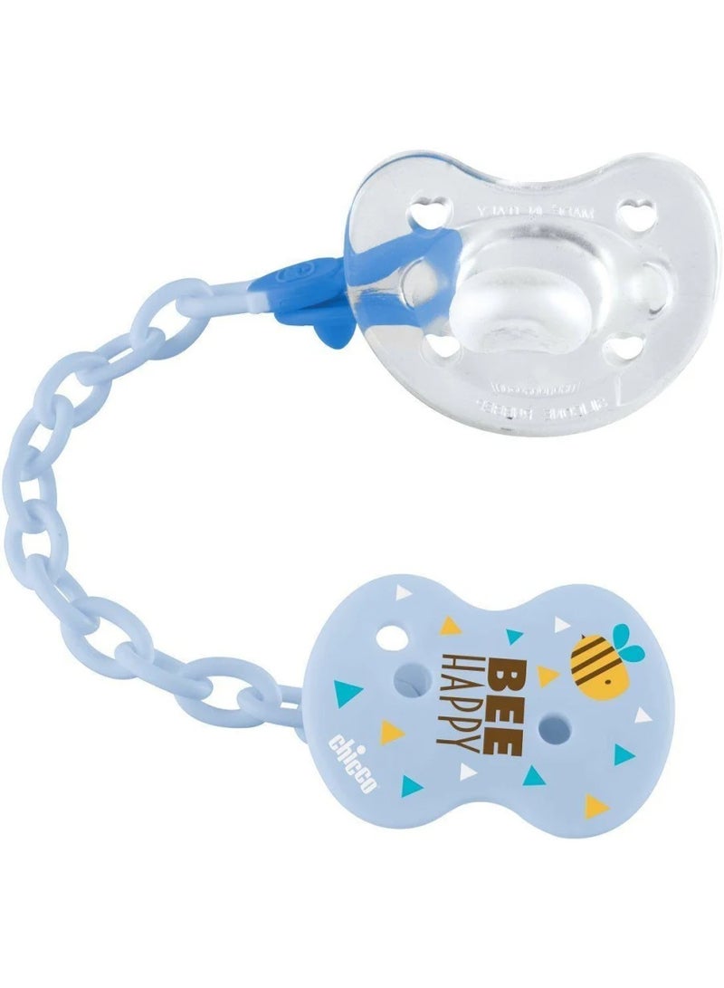 Chicco Pacifier Easy Clip 0m+ Pink/Blue/Green x1 - Image 4