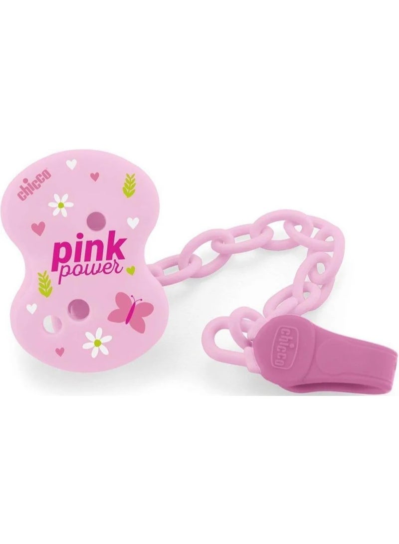 Chicco Pacifier Easy Clip 0m+ Pink/Blue/Green x1 - Image 2
