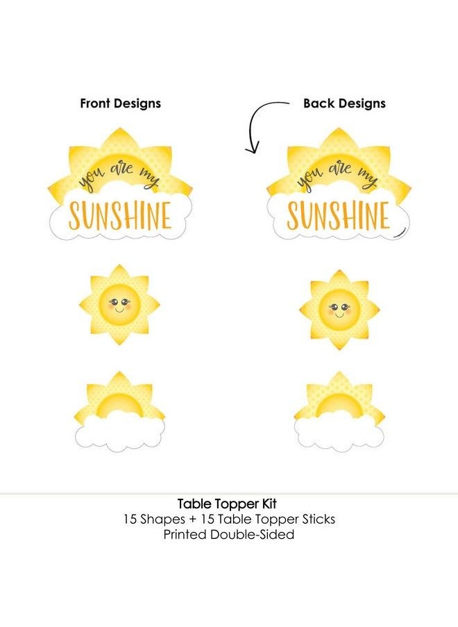 Big Dot of Happiness You Are My Sunshine Baby Shower Or Birthday Party Centerpiece Sticks Table Toppers Set Of 15  - Image 5