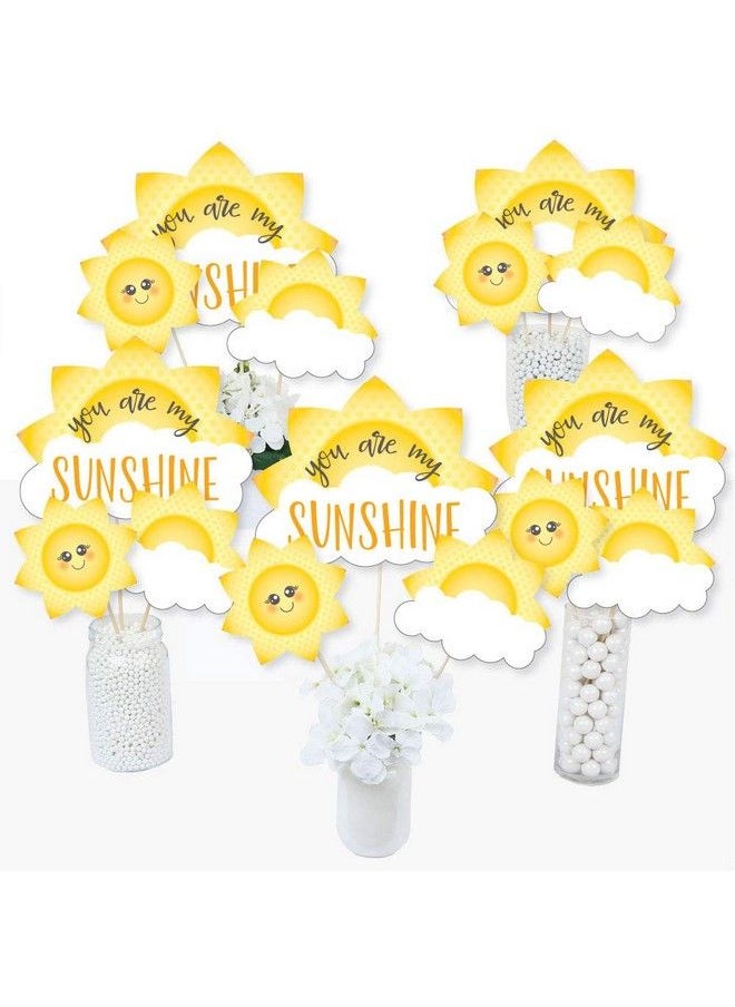 Big Dot of Happiness You Are My Sunshine Baby Shower Or Birthday Party Centerpiece Sticks Table Toppers Set Of 15  - Image 2
