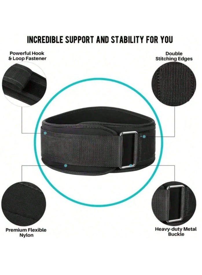 EVA Gym Weightlifting Belt, Adjustable Waist & Back Support, Hook-and-Loop Closure for Squat, Deadlift, Workout Training - Image 5