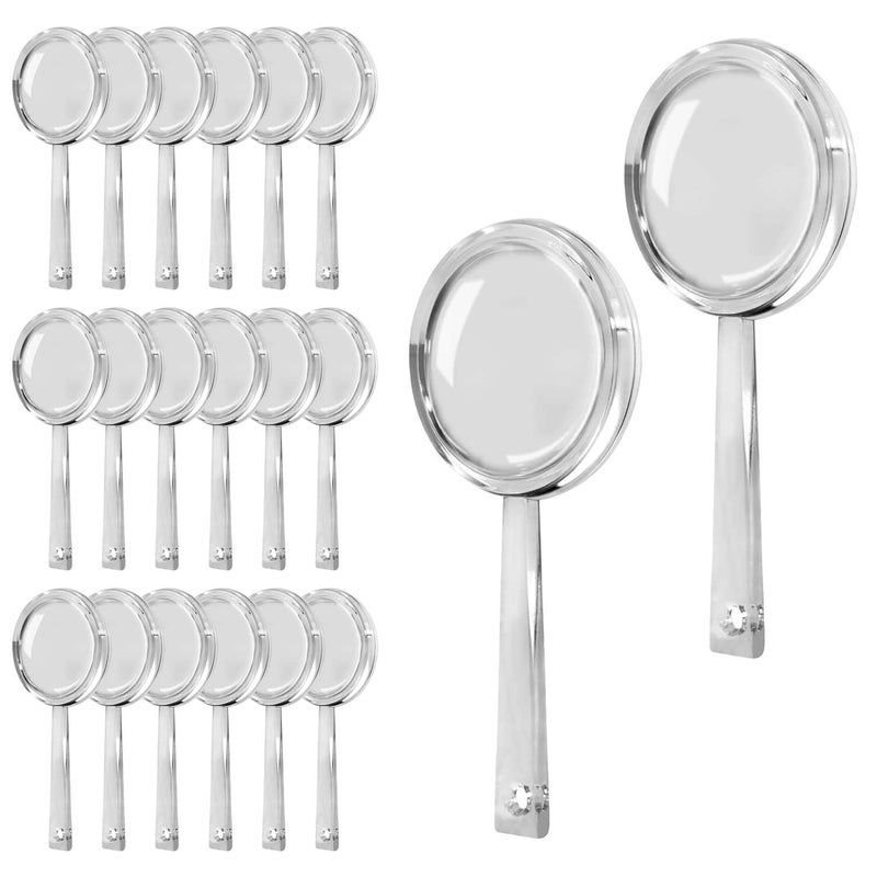 OBTANIM 20 Pack Mini Plastic Handheld Magnifying Glasses Portable Reading Magnifier for Senior and Kids Hand Lens 5X Magnifier for Home Indoor and Outdoor Use
