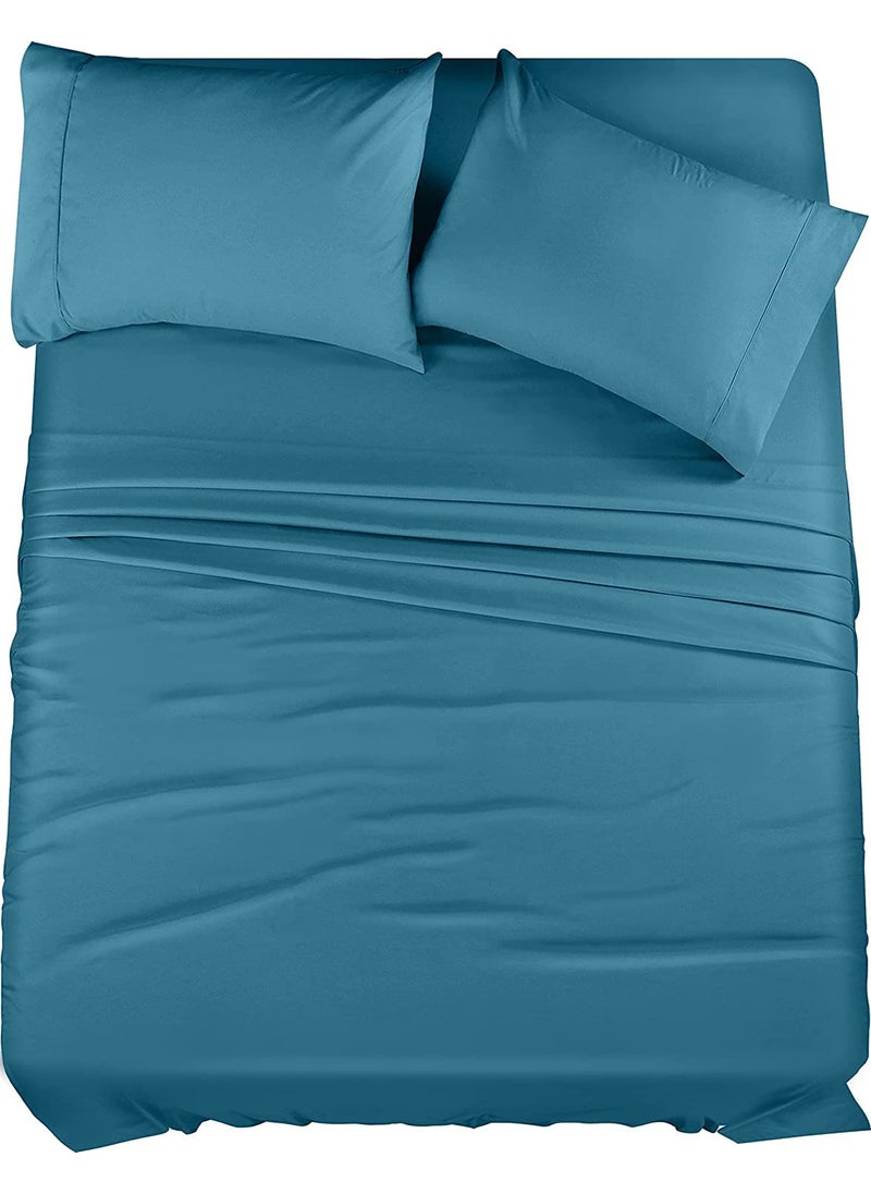Utopia Bedding Utopia Bedding Full Bed Sheets Set - 4 Piece Bedding - Brushed Microfiber - Shrinkage and Fade Resistant - Easy Care (Full  Denim Blue)  - Image 1
