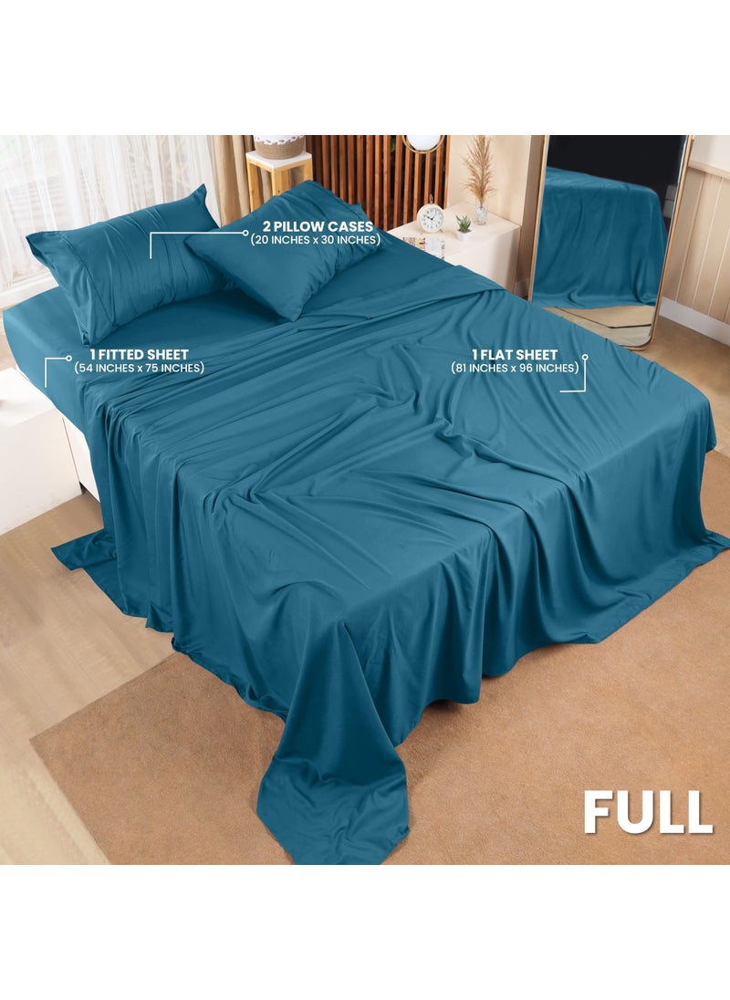 Utopia Bedding Utopia Bedding Full Bed Sheets Set - 4 Piece Bedding - Brushed Microfiber - Shrinkage and Fade Resistant - Easy Care (Full  Denim Blue)  - Image 2