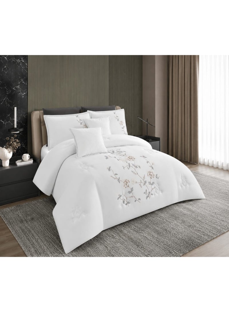 Luxury 8-Piece Embroidered Summer Bedding Set (Double) – Comfortable Materials and Attractive Modern Design - Image 2