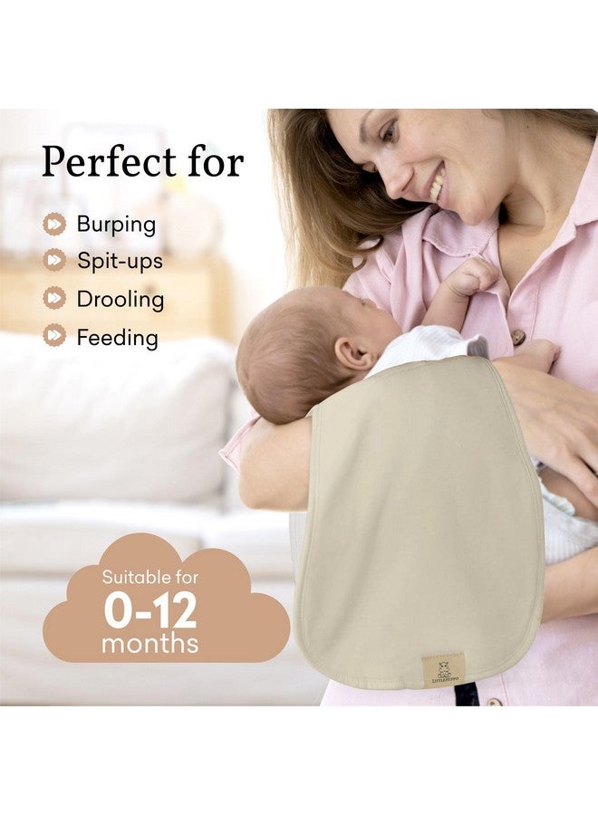 LittleHippo Baby Burp Cloth, 100% Organic Cotton, 5 Pack w/Pacifier Clip, Gift Box, Extra Absorbent & Soft, Boys & Girls, Baby Essentials Large Burping Cloths for Newborn Registry, 21"x10" - Image 4