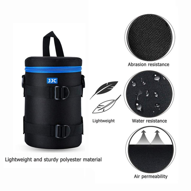JJC Camera Lens Pouch Case for Canon EF 70-200mm EF 28-300mm EF 70-300mm Nikon Nikkor AF-S 70-200mm AF 80-200mm & More, Zipper Polyester Lens Protective Bag Interior Size 4.3x7.5” - Image 3