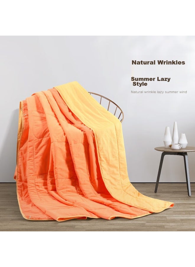 Fuanna Summer Quilt, Washed Cotton Air Conditioning Blanket, No Duvet Cover, Double Size Summer Quilt, 3 Jin, 230x229cm - Image 3