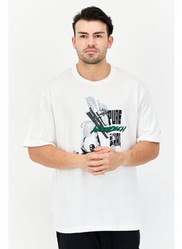 Reebok Men Sportswear Fit Short Sleeves Outdoor T-shirt, White  - Image 1